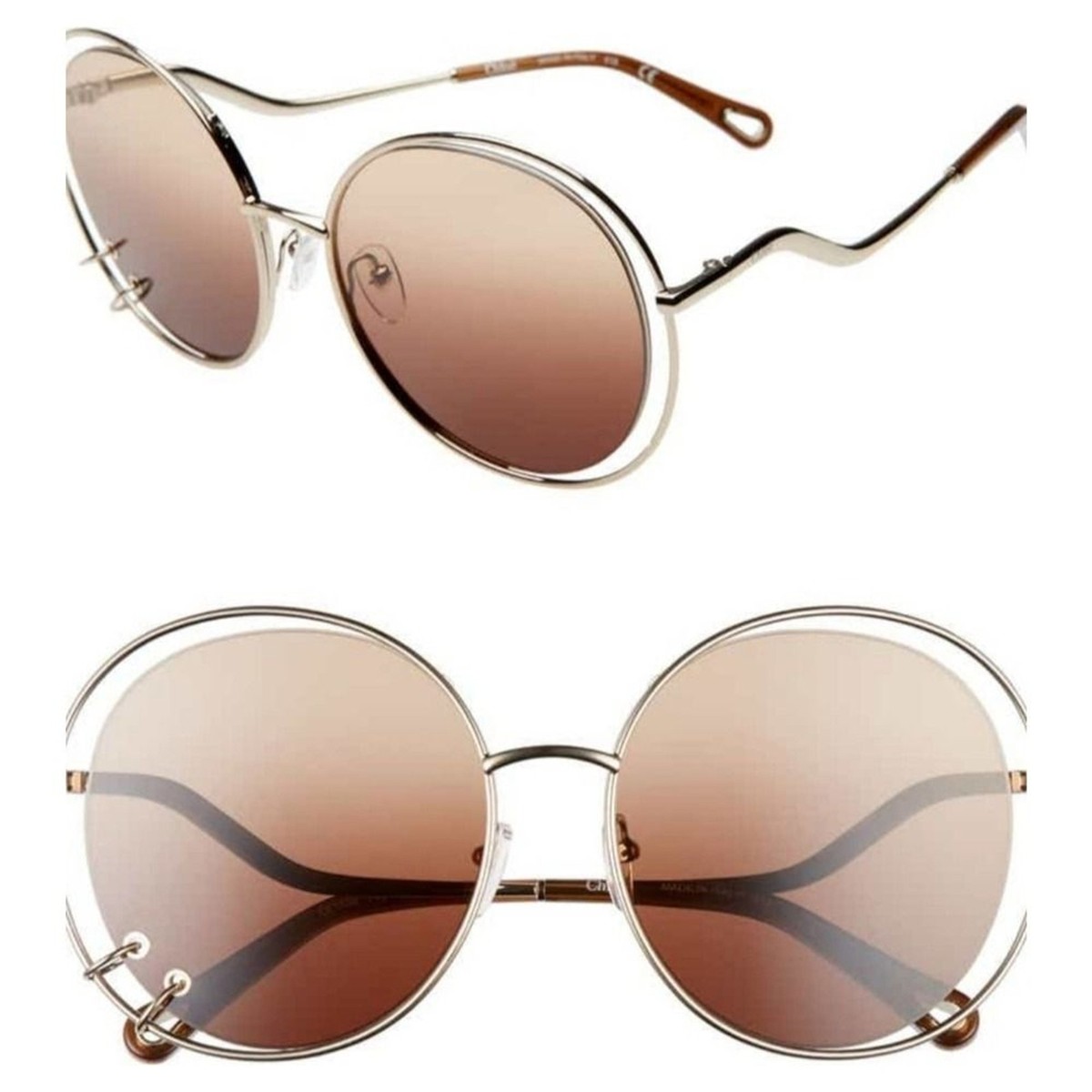 Chloe Wendy 59 mm Gold Frame Sunglasses with Gradient Lenses Chloe CE153S 843 Sunglasses Women main image 2