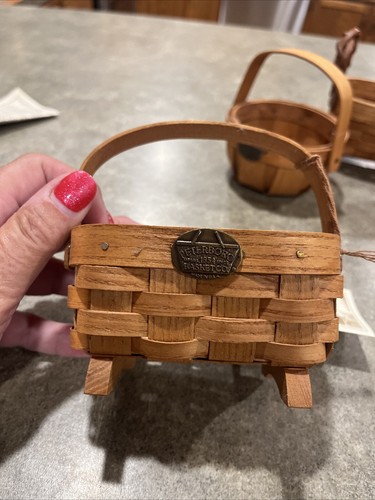 Vintage Miniature Petersboro Basket Co. Basket Set Of 4, Collector’s Baskets - Picture 5 of 19