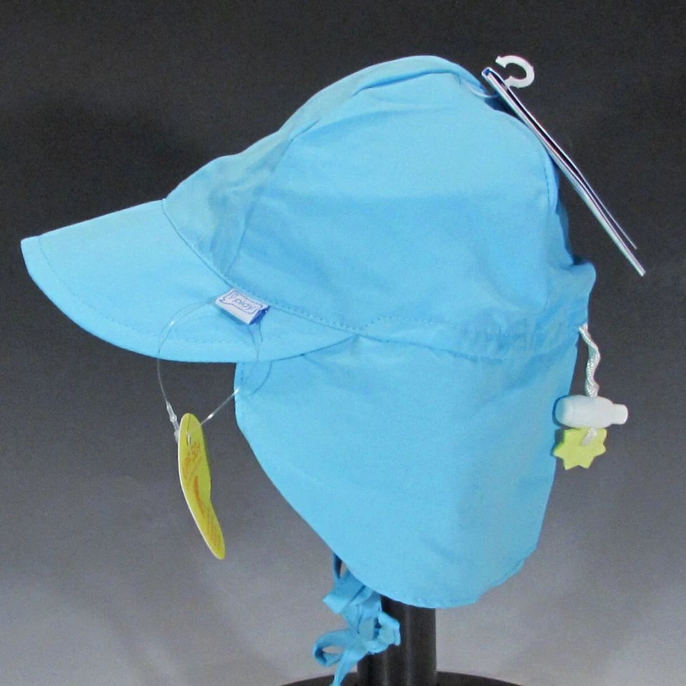 我玩。 Flap 防晒泳帽(浅蓝色,新生儿 0-6 个月)- UPF 50+ — 第 2/4 张图片