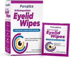 20 Blepharitis Eyelid Wipes Detergent Free for Sensitive Eyes