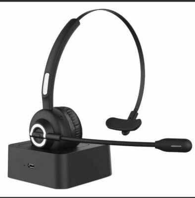 HolyHigh Headphones Phone Microphone Bluetooth 5.0 With Base Of Charge 17 Hours