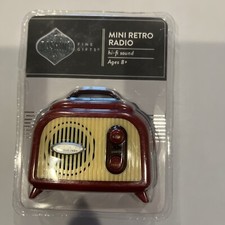 Dashing Fine Gifts Red Mini Retro Radio FM Auto-Scan Pull-Up Antenna New, Sealed