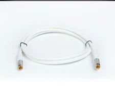 Canare L-5CFB 75ohm RCA to RCA, Pro Digital Audio Video White Coax Cable.