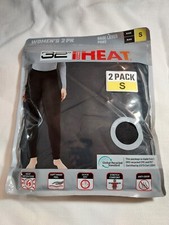 32 Degrees Heat 2 Pack Stretch Base Layer Pant Black Women's Size Small S
