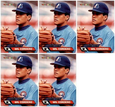(5) 1993 Stadium Club Toys 'R' Us #90 Wil Cordero Montreal Expos Card Lot