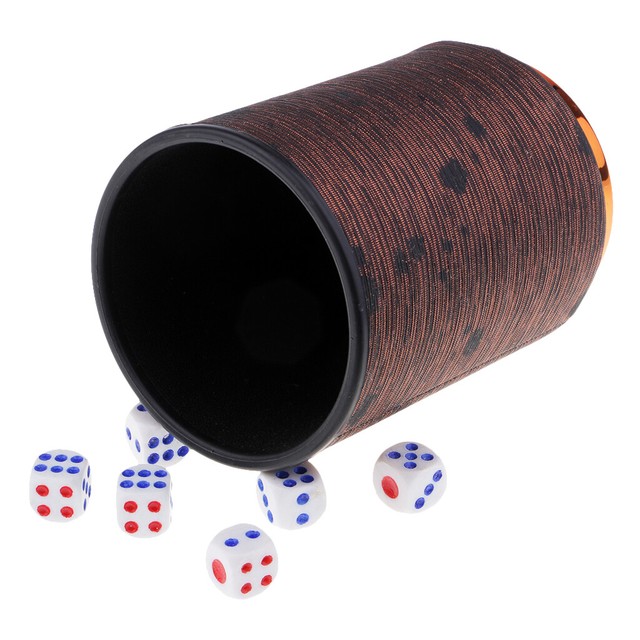 MagiDeal Dice Shaker Dice Decider Leather Hand Shaking Dice Cup with 6 Dices eBay