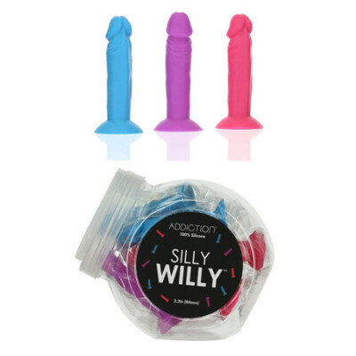 Addiction Silly Willy 3.3 in. Dildo 12-Piece Assorted Color Fishbowl Display | eBay Addiction Silly Willy 3.3 in. Dildo 12-Piece Assorted Color Fishbowl Display | eBay