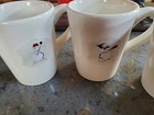Williams Sonoma Snowman Snow Woman Coffee Cup Tea Cocoa Mug Set Of 5 Retired — photo 3