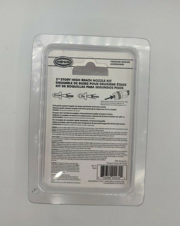 Simpson 2nd Story Soap Nozzle Window Washing Pressure Washer Tips 5000 PSI 80177