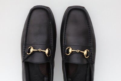 Gucci Horsebit Loafers Driver Mens Shoes Size 8/ US 8.5 in Black