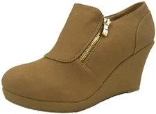 TOP Moda Women's Rita-2 Bootie, Tan, 6.5