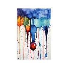 Colorful Abstract Wall Posters, Watercolor Art Print, Modern Decor, Room
