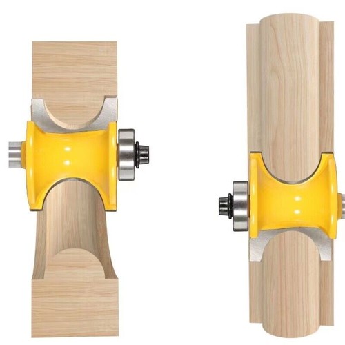 1/2" Shank Half Round Bearing Bullnose Router Bit TCT Mill Cutter Woodworking - Picture 2 of 14