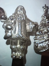 Set Of 4 Beautiful Heavy Stainless Steel Christmas Butter & Cheese Spread Knives