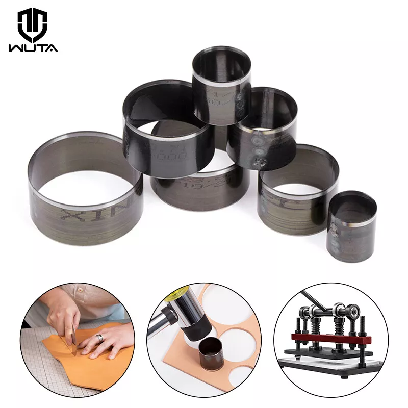 WUTA 7pcs Leather Die Cutter Hollow Punching Tool Round Shape Cutting Mold  Sets