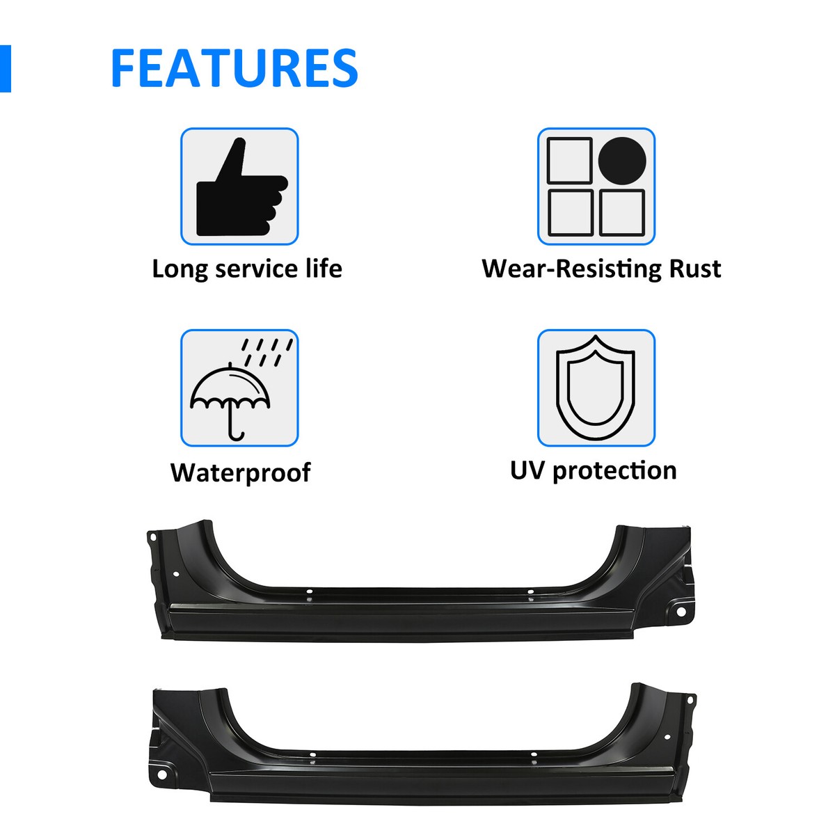 Pair Outer Rocker Panels For 1973-1987 Chevy GMC C/K10 20 73 Pair Outer Rocker Panels For 1973-1987 Chevy GMC C/K10 20 73