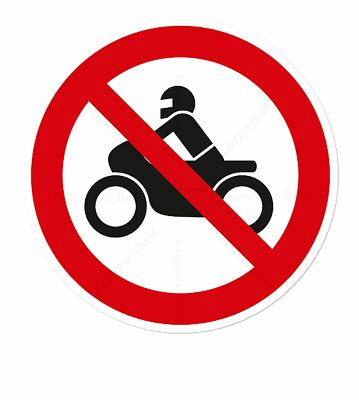 30cm Car Sticker No Motorcycle Scooter Parking Prohibited Not Allowed S402