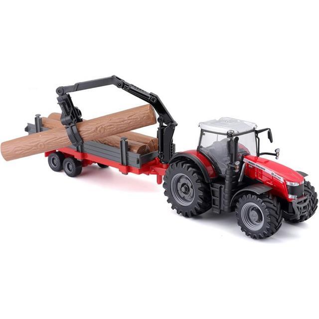 Tobar Massey Fergusson 8740S Tractor With Log Loader And Trailer 10cm