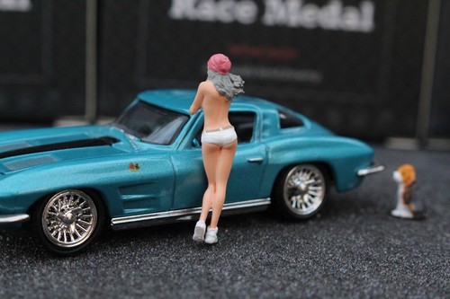 TOY 1/64 street people sexy girl beach accessories mini sand diorama figure - Picture 21 of 37
