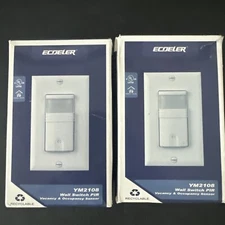 ECOELER Set Of 2 Motion Sensor Light Switch Single Pole Occupancy 180 Degree