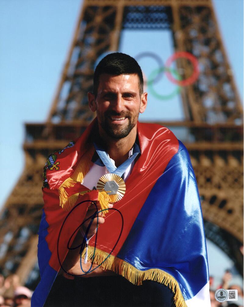 セール…ノバク・ジョコビッチ直筆サイン入り超大型写真…Novak Đoković Novak Djokovic Signed Autograph 11x14 Photo - Golden Grand Slam
