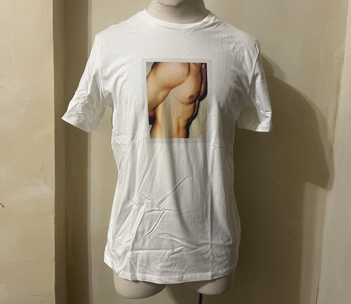 CALVIN KLEIN RARE ANDY WARHOL TORSO 1977 WHITE CREW NECK T SHIRT L UNDERWEAR NIB image 6
