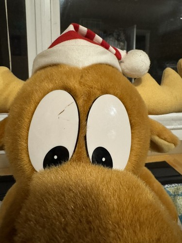 VTG Rocky Bullwinkle Moose Plush Large 24" Macy's Stuffed Animal W Ornament - Picture 6 of 8