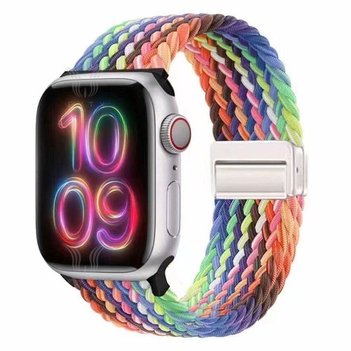 For Apple Watch Series 10 42mm 46mm Magnetic Braided Nylon Loop Strap Watch Band - Picture 49 of 62