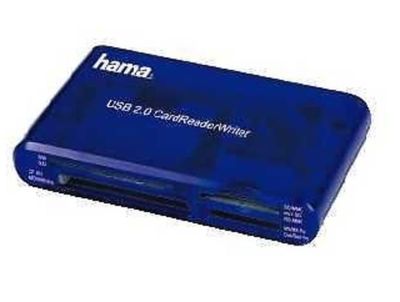 Hama 35 in 1 Multi Slot USB 2.0  Kartenleser Card Reader in blau 