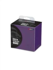 BCW Purple Deck Vault LX Leatherette Collectible Gaming Card Storage Box