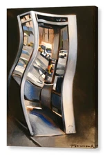 Tommervik Abstract Payphone Phone booth Old Phone Urban City Art Canvas Print