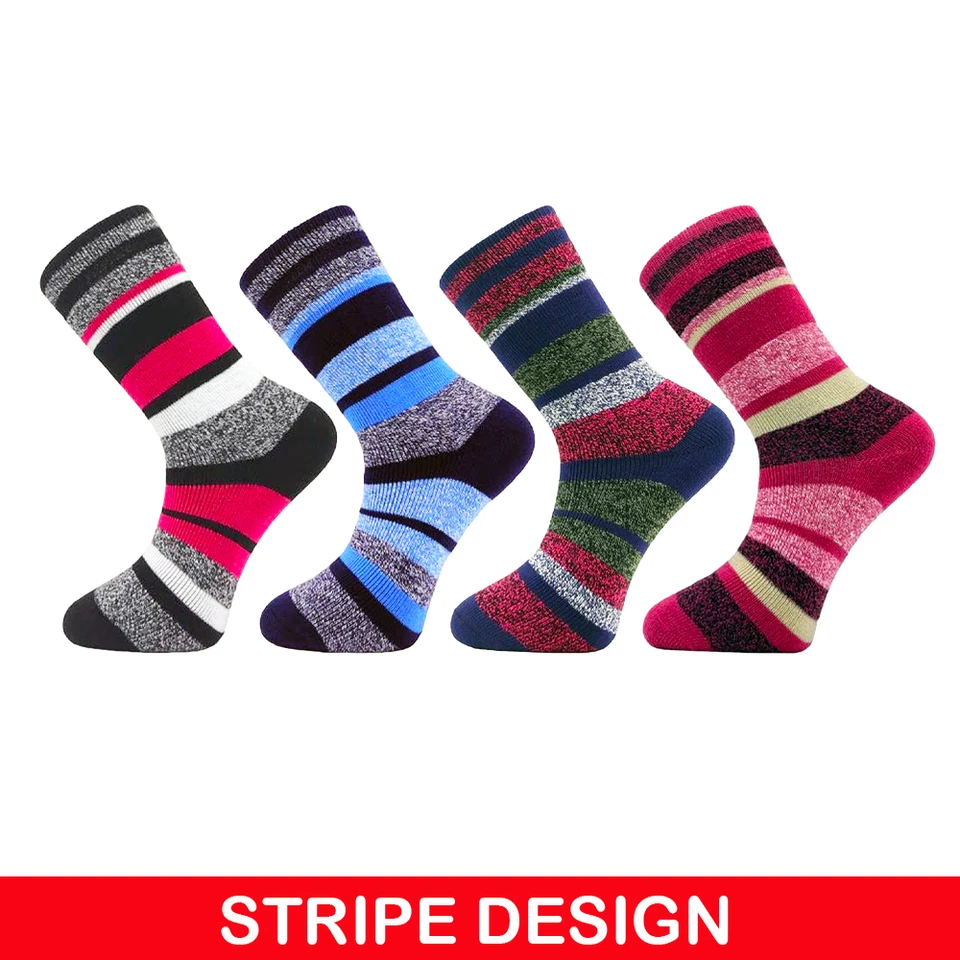 2/4/6/12 pares de calcetines térmicos gruesos para mujer ropa de estar informal invierno cálido damas Foto 3 de 4