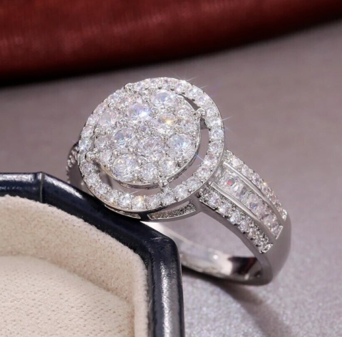 1.9 CT Anniversary Ring 925 Silver Plated Adorable Ring For Christmas Gifts - Afbeelding 5 van 10