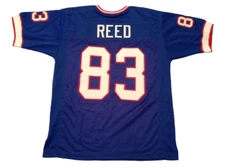 UNSIGNED CUSTOM Sewn Stitched Andre Reed Blue Jersey - M, L, XL, 2XL, 3XL