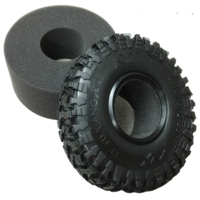 KYX 4PCS 2.2'' Rubber Tire Tyre for Axial SCX10 90046 TRX4 RR10 Wraith RC Crawler