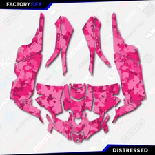 Code Pink Distressed Camo Graphics kit fits Yamaha YXZ 1000R 2019-2024 Decals