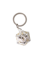D20 silver keychain - set of 7 mini metal dice (5mm) FR LudistriEF0602c
