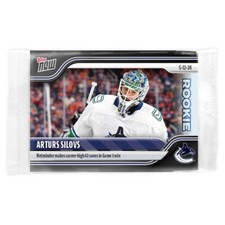 2023-24 NHL TOPPS NOW® Sticker #196 🏒 Arturs Silovs RC  🏒 Canucks 🐧 Penguins