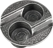 2 holders Cigar Ashtray Metal Large Cigarettes Ashtray for Outdoor Cigarette Ash