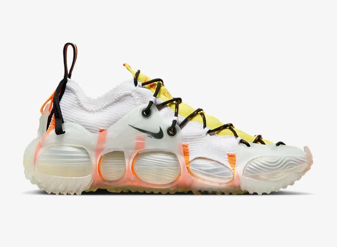 Nike ISPA Link Axis Shoes 'White Total Orange & Sonic Yellow' (FZ3507-100) image 3