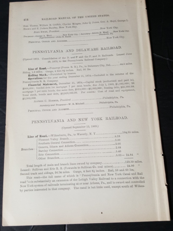 1876 train reports OIL CREEK & ALLEGHENY VALLEY RAILROAD Corry