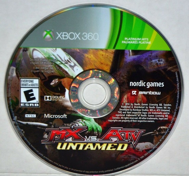 MX vs. ATV Untamed (Microsoft Xbox 360, 2007) MINT Condition Video Game