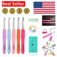 Large Crochet Hooks Set 6.5mm to 10.0mm with Extra Crafting Essentials
