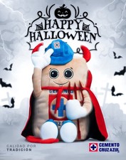 OFFICIAL CRUZ AZUL MASCOT COSTALITO CRUZAZULITO STUFFED TOY LIGA MX HALLOWEEN 25