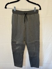 LANDS' END Boys Medium Gray Pull On Drawstring Cotton Sweat Pants 10-12 EUC