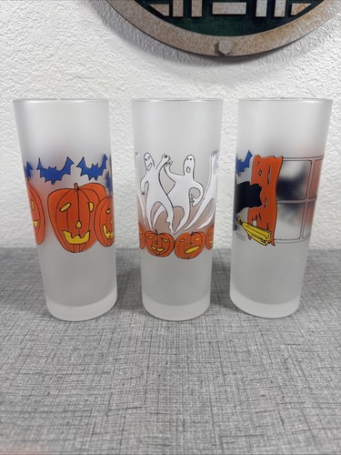 "Juego De Colección De 3 Gafas Esmeriladas Dartington Designs Halloween 7""" - Imagen 5 de 9