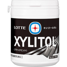 Lotte Xylitol Sugar-Free Gum Black Mint Bottle Type 133g Made in JAPAN