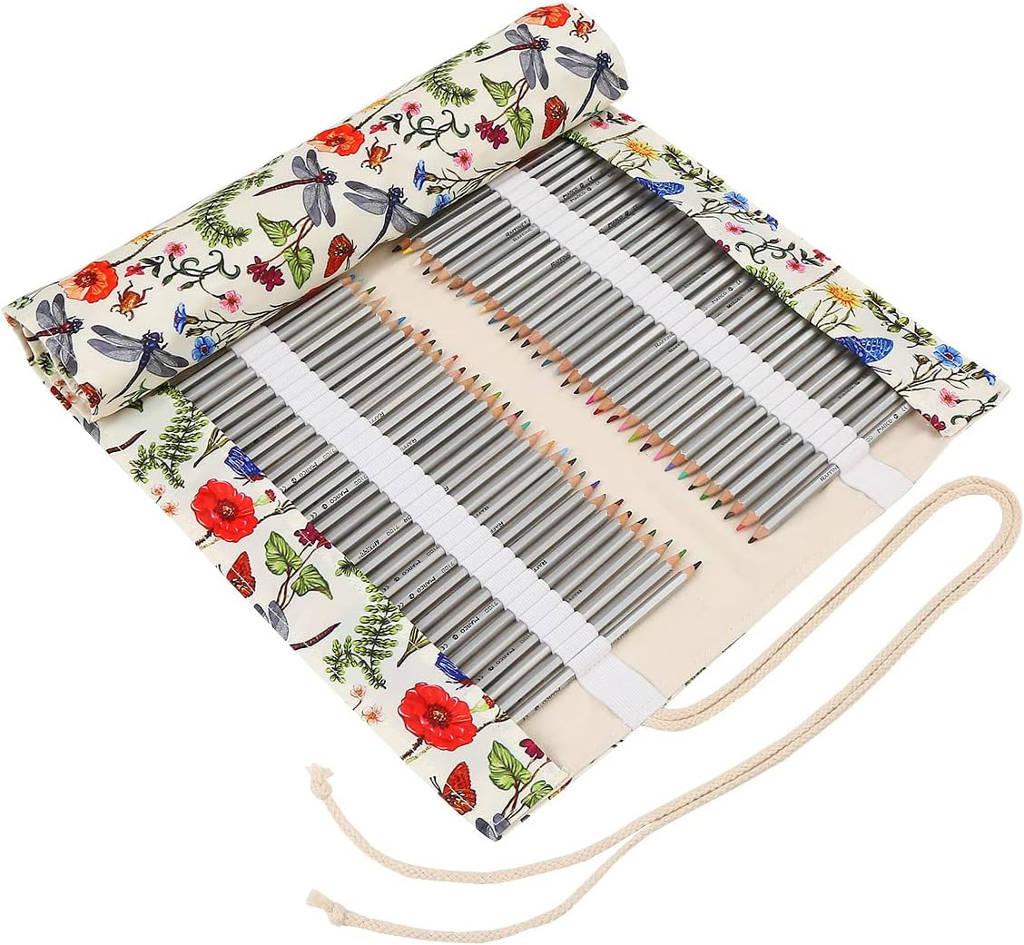 Roll Wrap Up Pencil Pouches Holder，travel Drawing Coloring
