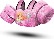 Mermaid Swim Vest with Arm Floaties   Adjustable Safety Harness 30-55 Pounds