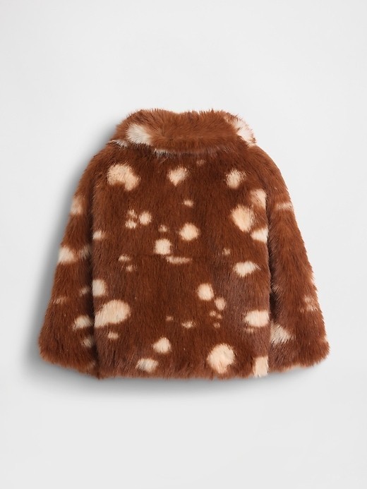 NWT Sandy Liang x GAP Toddler Spotted Faux Fur Half-zip Pullover